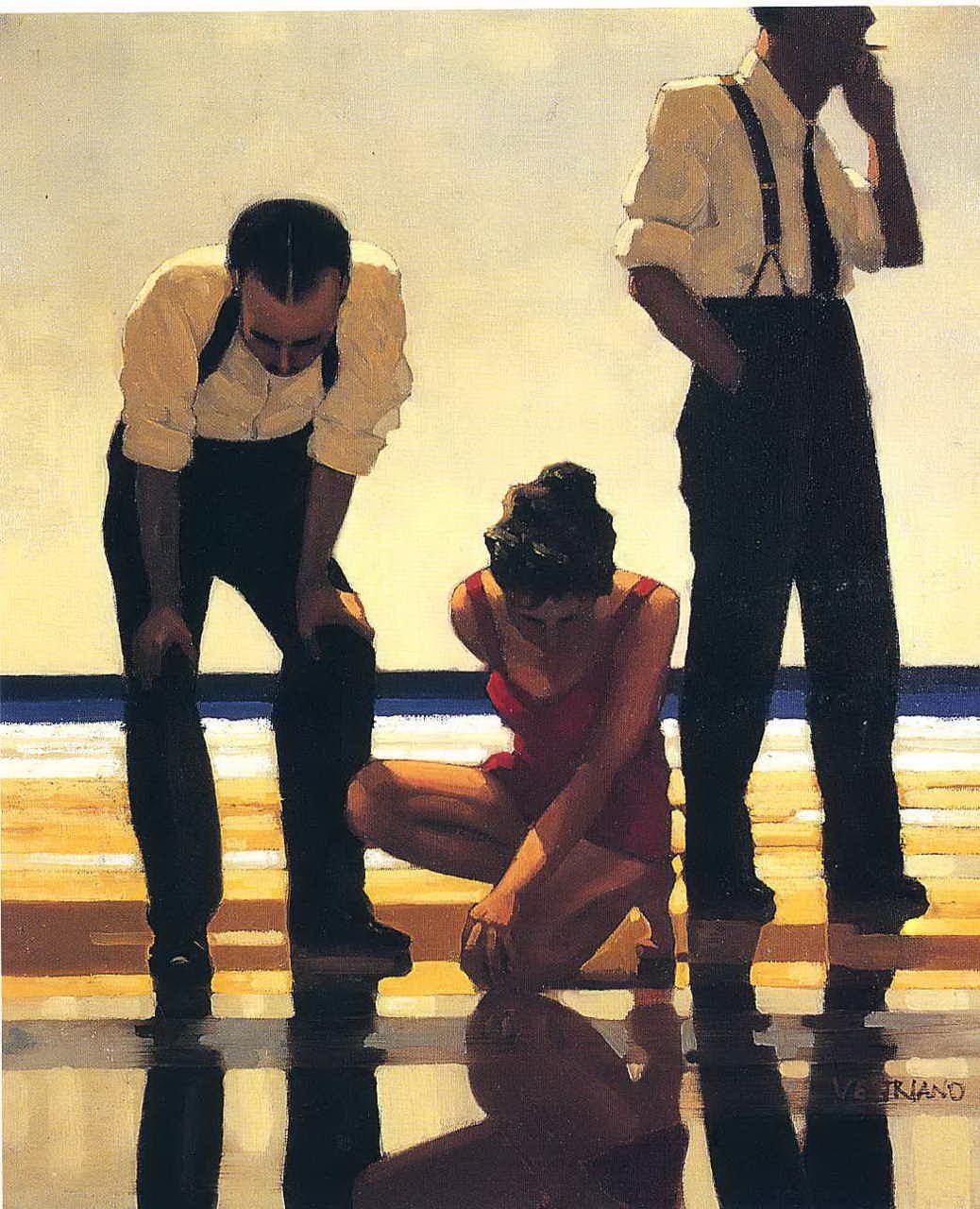 baigneurs narcissiques Contemporain Jack Vettriano Peintures à l'huile